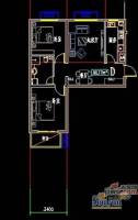 纽约公元2室2厅1卫88.2㎡户型图