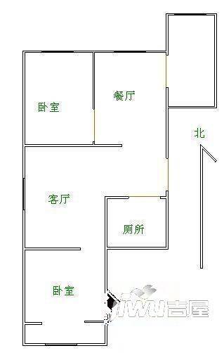 金玉园2室2厅1卫户型图