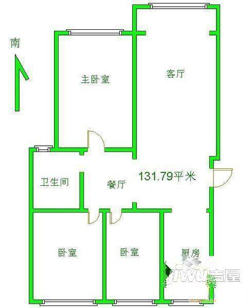 新源小区3室2厅1卫户型图