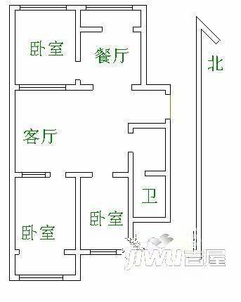 富强小区3室2厅1卫户型图