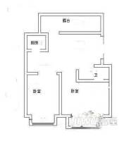圣泰新苑2室2厅1卫户型图