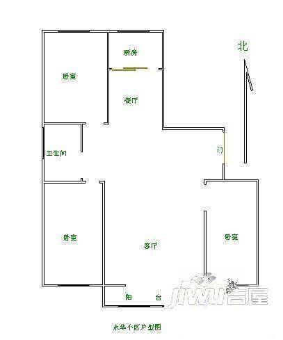 永华小区3室2厅1卫户型图