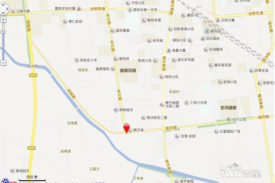 京南狮子城丁香园位置交通图