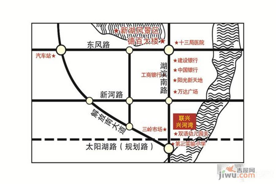 联兴兴河湾位置交通图2
