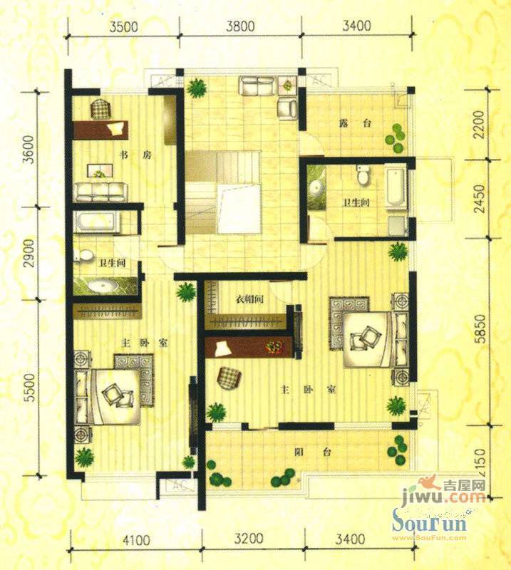 香山墅园蓝爵house普通住宅279㎡户型图