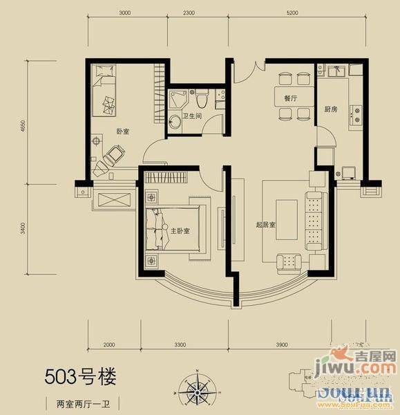 京华城怡景苑3室0厅0卫户型图