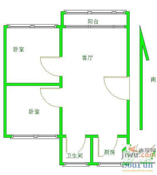 京华城怡景苑3室0厅0卫户型图