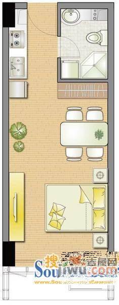 京华城怡景苑3室0厅0卫户型图