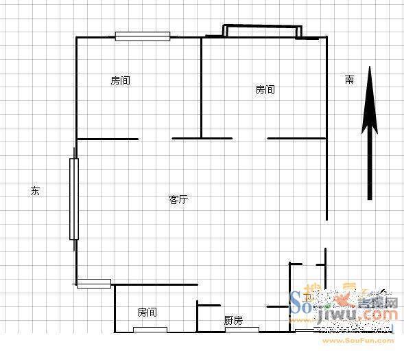 京华城怡景苑3室0厅0卫户型图