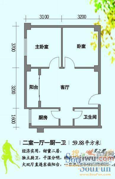 京华城怡景苑3室0厅0卫户型图