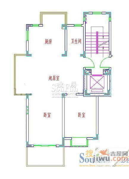 彩衣苑3室2厅1卫户型图