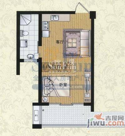 和美第3室2厅1卫124㎡户型图