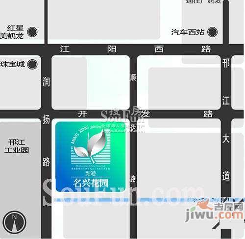 新港名兴花园位置交通图图片