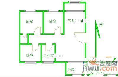 月亮园3室2厅1卫户型图