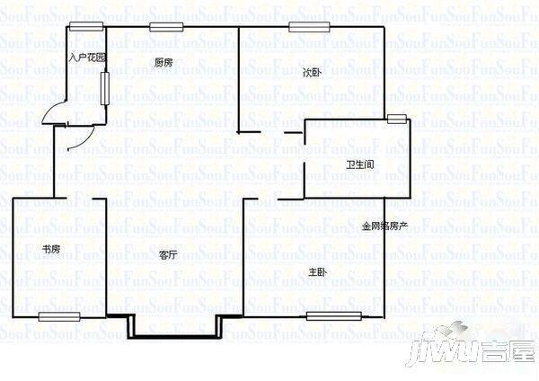 西湖花园3室0厅0卫户型图