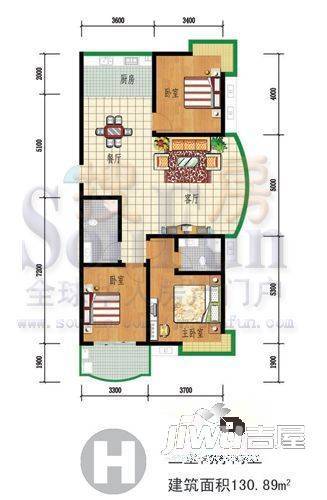 桃园艺墅4室2厅3卫174㎡户型图