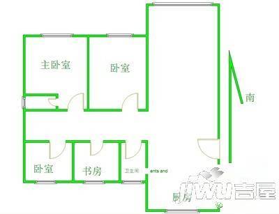 翠西苑3室2厅2卫136㎡户型图