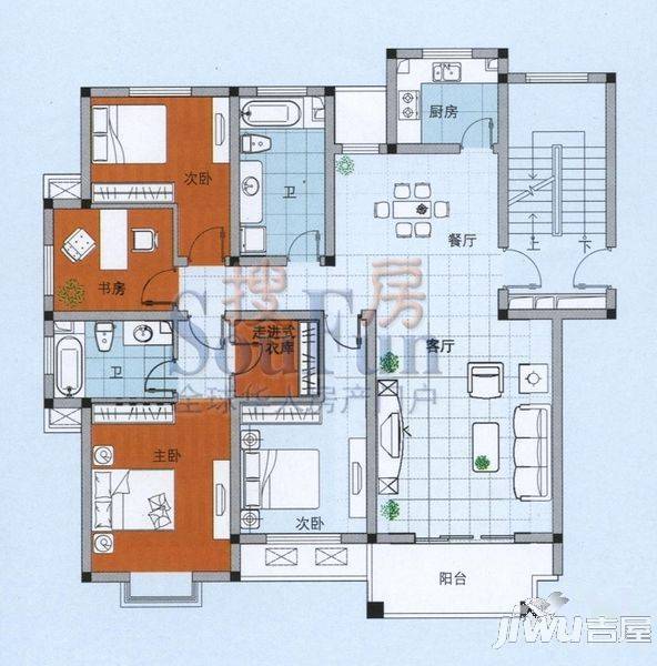 莱茵达都市枫林2室1厅1卫户型图