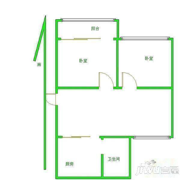 莱福花园3室2厅1卫115㎡户型图