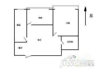 莱福花园3室2厅1卫115㎡户型图