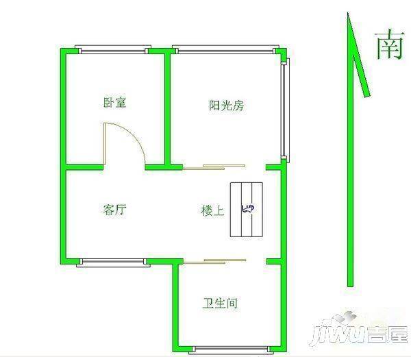 莱福花园3室2厅1卫115㎡户型图