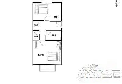 兰苑小区2室1厅1卫75㎡户型图