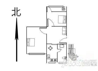 兰苑小区2室1厅1卫75㎡户型图