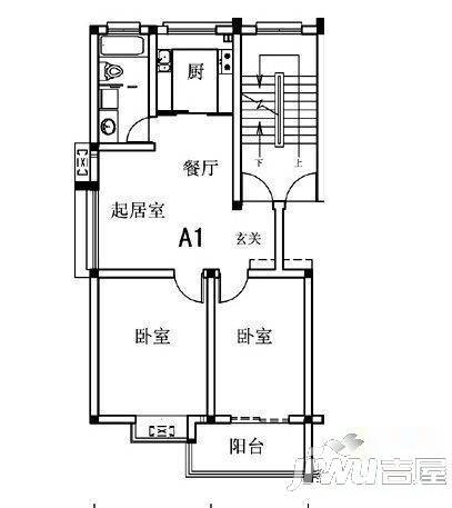 江苏油田石油山庄3室2厅1卫115㎡户型图