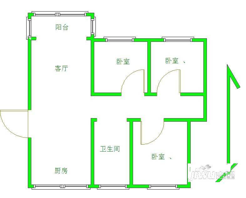 阳光新苑5室3厅2卫180㎡户型图