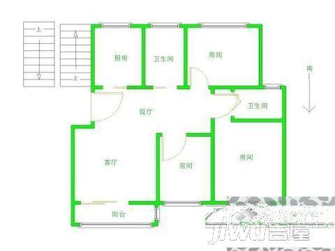 阳光新苑5室3厅2卫180㎡户型图