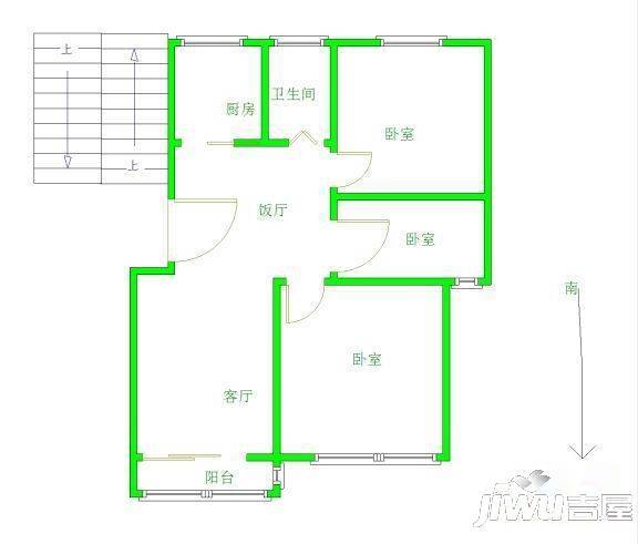 阳光新苑5室3厅2卫180㎡户型图