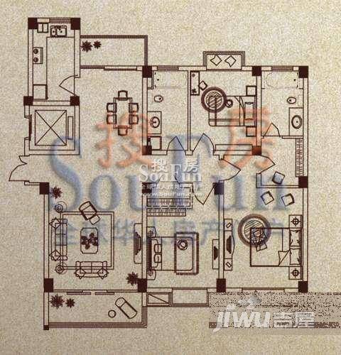 御河苑2室2厅1卫96.5㎡户型图