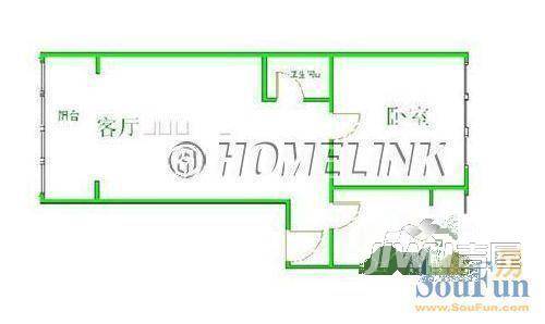 上林苑2室2厅1卫89.2㎡户型图