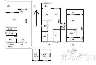 京华城一期5室2厅2卫230㎡户型图