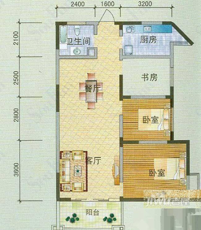 春江花园5室2厅3卫220㎡户型图