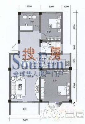 南宝带2室1厅1卫85㎡户型图