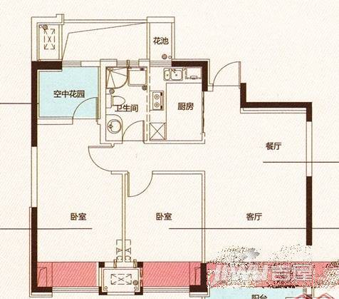 曲江新苑2室0厅0卫户型图