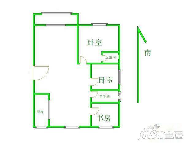 曲江新苑2室0厅0卫户型图