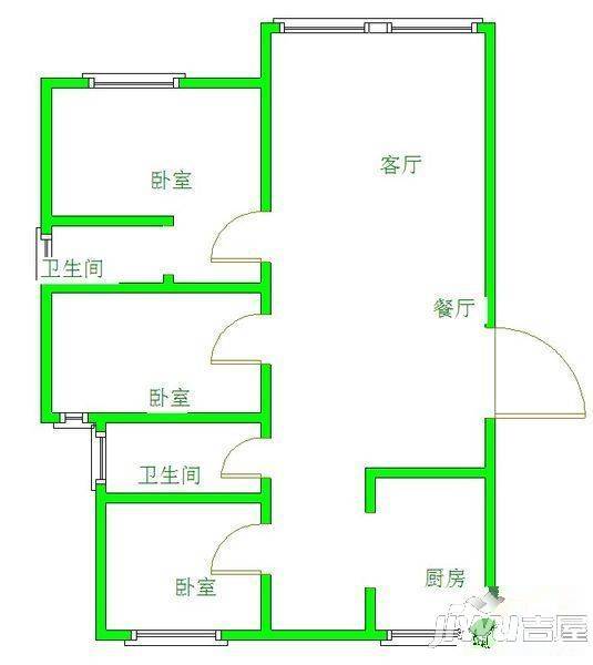 曲江新苑2室0厅0卫户型图