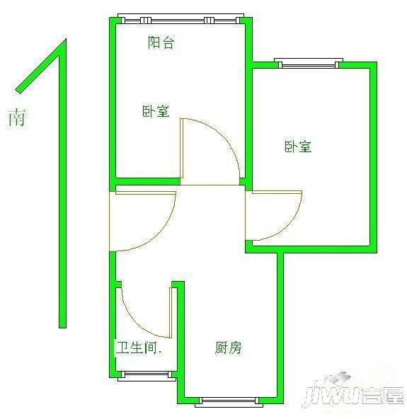 宝带新村3室2厅2卫114㎡户型图