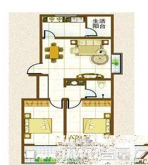 宝带新村3室2厅2卫114㎡户型图