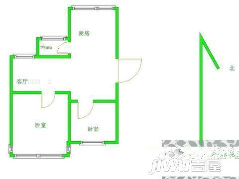 康乐新村3室1厅1卫86㎡户型图