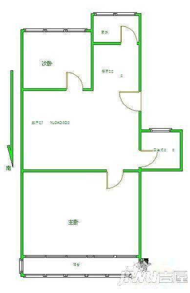 新城花园3室1厅1卫95㎡户型图