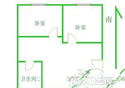 新城花园3室1厅1卫95㎡户型图