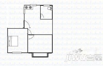 新城花园3室1厅1卫95㎡户型图