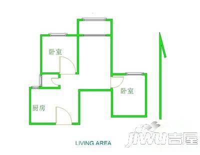 新城花园3室1厅1卫95㎡户型图