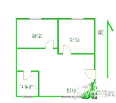 新城花园3室1厅1卫95㎡户型图