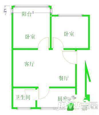 西湖西苑2室0厅0卫户型图