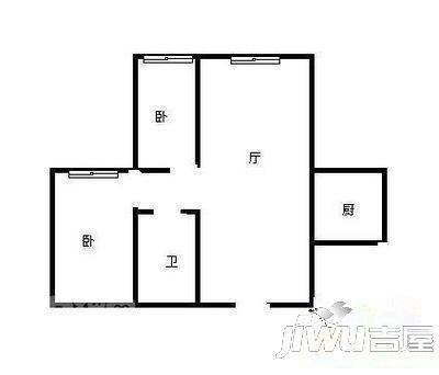 凯莱花园2室2厅1卫74㎡户型图