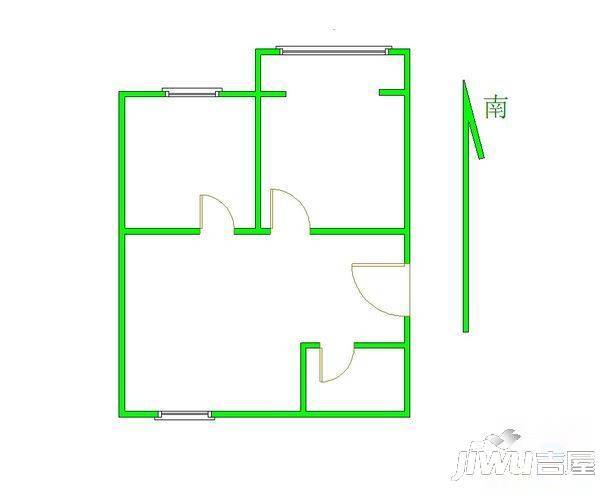 得月苑3室2厅1卫123㎡户型图